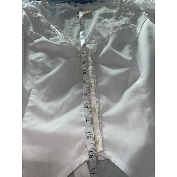 Vintage 70s Jessica’s Gunnies Victorian Blouse – Ivory Cotton, Lace & Ribbon - Picture 8 of 8